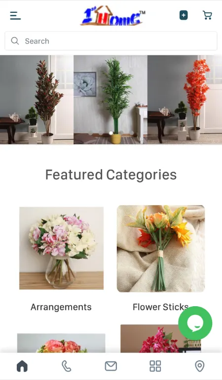 1st Home online store on mobile