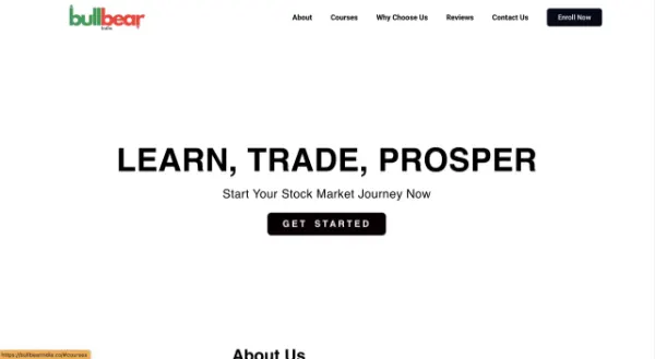 BullBear India website homepage