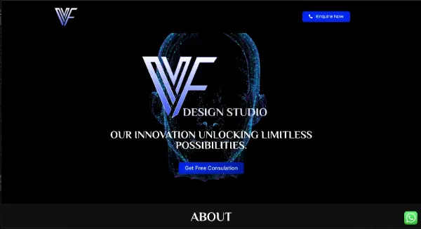 VF Design Studio landing page