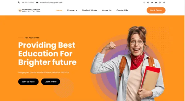 Woxxin Multimedia Institute website homepage
